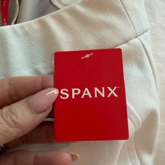 NWT Spanx White On-the-Go Ankle Slim Straight Pant Size Small - Picture 7 of 7